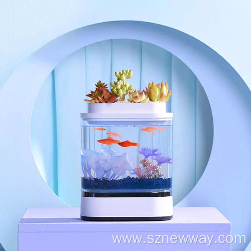 Xiaomi Geometry Mini Lazy Fish Tank Aquariums Self-cleaning